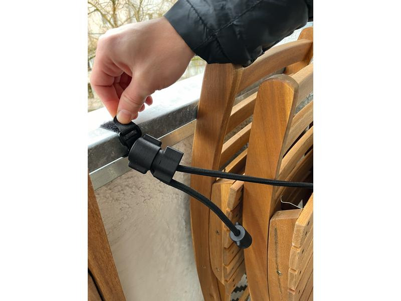 Modulfix Gummi-Spannseilset Modulfix, 100 cm, Schwarz
