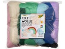 Folia Filzwolle Mehrfarbig, 12 Bündel