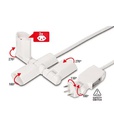 Max Hauri Steckdosenleiste Clip-Clap Line 3x T13, Weiss
