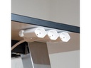 Max Hauri Steckdosenleiste Clip-Clap Line 3x T13, Weiss