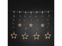 Konstsmide LED-Lichtervorhang mit Sternen 77 Lampen, 90 cm