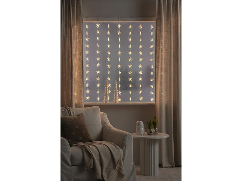 Konstsmide LED-Lichtervorhang mit Sternen 120 LED, 1.4 m