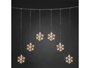Konstsmide LED-Lichtervorhang mit Schneeflocken 48 Lampen, 90 cm