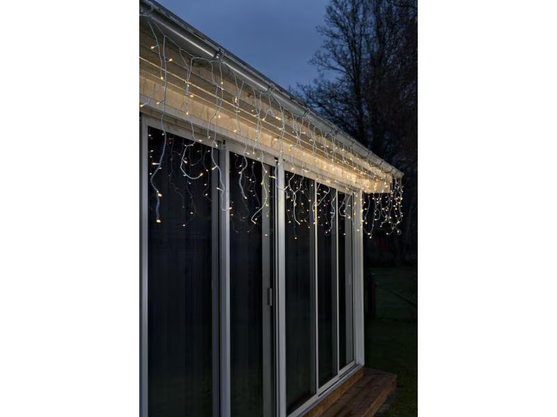 Konstsmide LED-Lichtervorhang 5 m Weiss, 200 LED, Outdoor