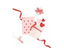 Folia Textilband Rosy Love 5.5 m, Rot, 6 Stück