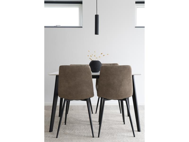 House Nordic Stuhl Middelfart 2 Stück, 86 x 55 cm, Hellbraun/Schwarz