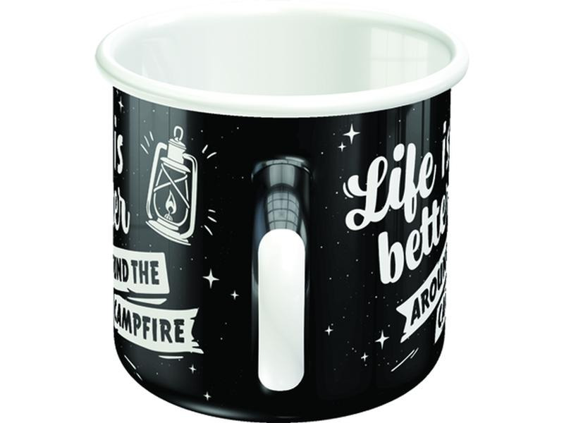 Nostalgic Art Universaltasse Life Is Better 360 ml, 1 Stück, Schwarz