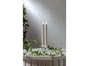 Star Trading LED-Stabkerzen Set Flamme Stripe, 25 cm, Beige, 2 Stück