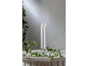 Star Trading LED-Stabkerzen Set Flamme Stripe, 25 cm, Weiss, 2 Stück