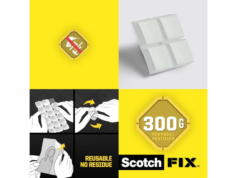 Scotch Klebepads Scotch-Fix, 11 mm x 15 mm, Weiss