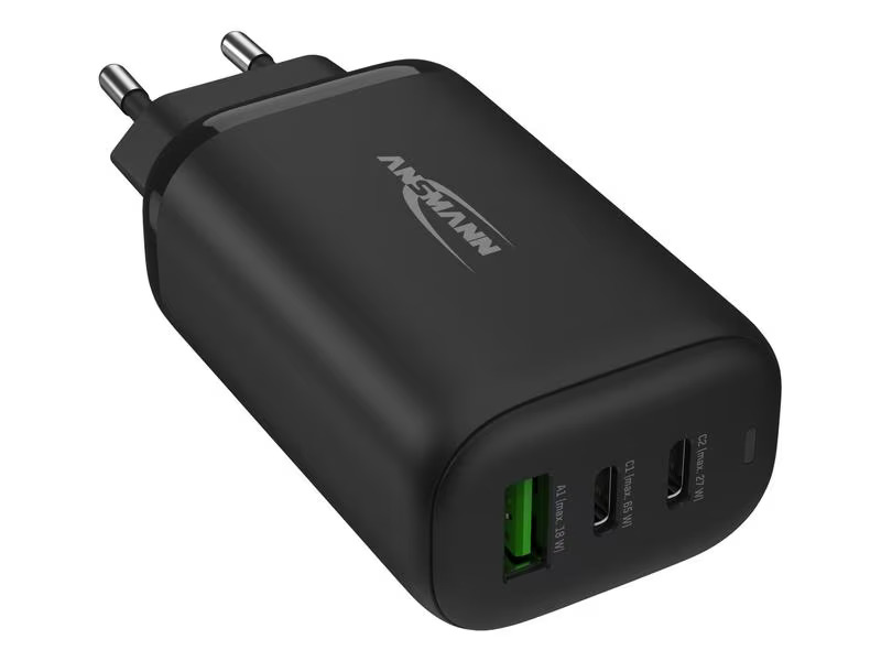 Ansmann USB-Wandladegerät Home Charger HC365PD, 65 W, Schwarz