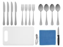 KOOR Outdoor-Besteck-Set 4 Personen, Blau
