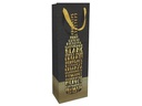 Braun + Company Flaschentasche  Vinothek 12 x 37 x 8 cm, Gold/Schwarz