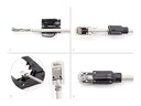 Delock Stecker RJ45, S/FTP, Cat.6A 25 Stück, Schwarz