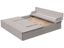 roba Sandkasten mit Deckel Grau