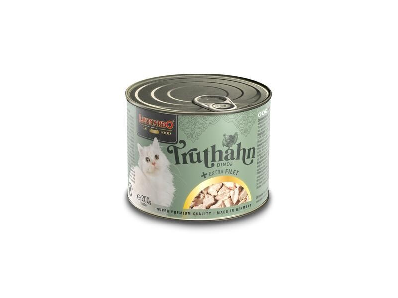 Leonardo Cat Food Nassfutter Truthahn + Extra Filet 200 g