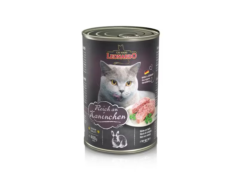 Leonardo Cat Food Nassfutter Kaninchen, 400 g