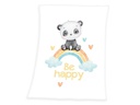 Herding Kuscheldecke Regenbogen Panda 75 x 100 cm