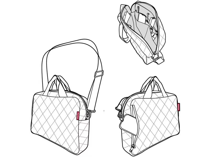 Reisenthel Notebooktasche Workbag Rhombus Black bis 14“