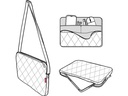 Reisenthel Notebooktasche Notebook sleeve Rhombus Light Grey, 13.5