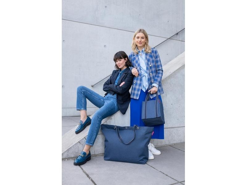 Reisenthel Tasche Classic Shopper XL Herringbone Dark Blue