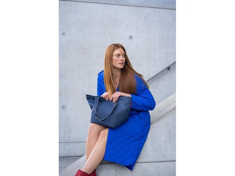 Reisenthel Tasche Shopper M Herringbone Dark Blue