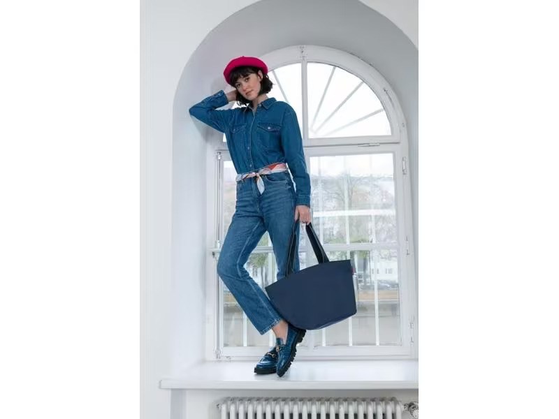 Reisenthel Tasche Shopper M Herringbone Dark Blue