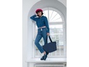 Reisenthel Tasche Shopper M Herringbone Dark Blue