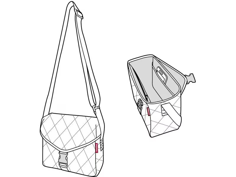 Reisenthel Umhängetasche Saddle bag M Rhombus black
