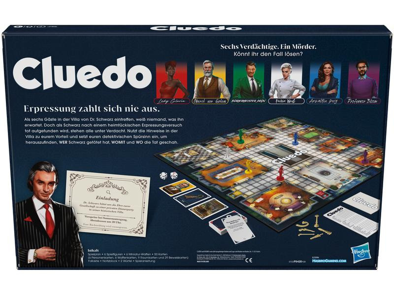 Hasbro Gaming Familienspiel Cluedo