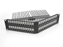 Delock Patchpanel 48 Port Keystone, 19 Rack mit Entlastungsschiene