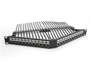 Delock Patchpanel 24 Port Keystone, 19 Rack mit Entlastungsschiene