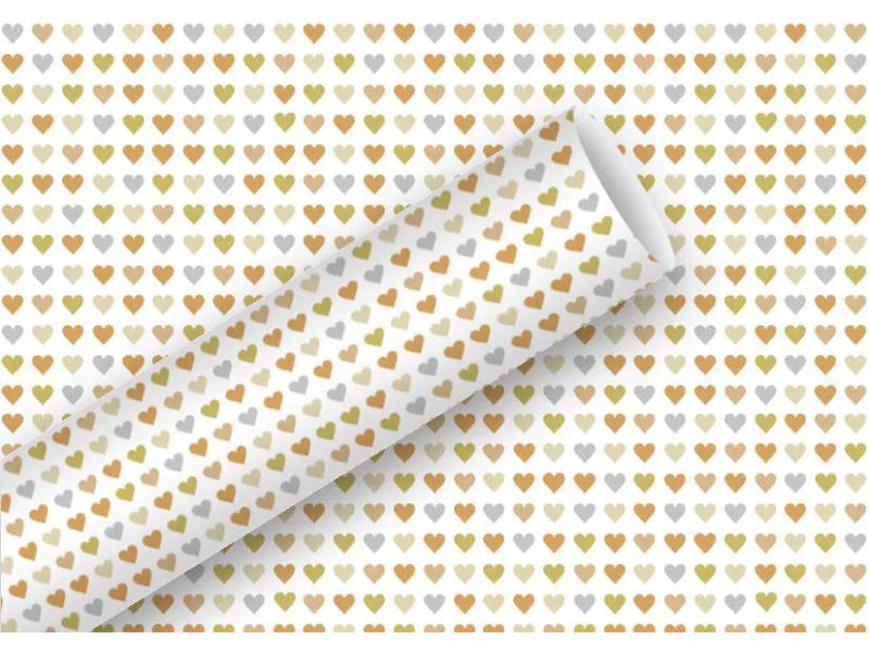 Braun + Company Geschenkpapier Heart to Heart Gold