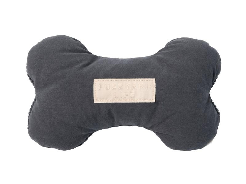 Fuzzyard Hunde-Spielzeug Knochen, Grau, 25 x 16 cm