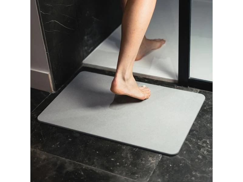 Moonstone Badteppich aus Diatomit 40 x 60 cm, Weiss