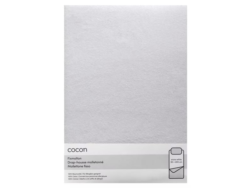 COCON Fixmolton 90-100 x 200 cm, Weiss