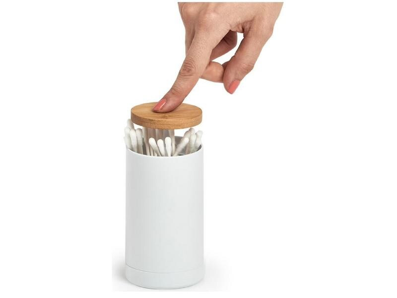 Zeller Present Kosmetiktuchbox für Wattestäbchen Nature/Weiss