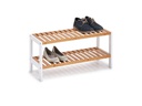 Zeller Present Schuhregal mit 2 Ablagen Nature/Weiss