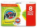 Plenty Haushaltspapier Short &amp; Smart 8 Rollen à 74 Blatt