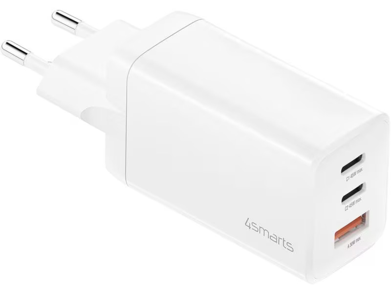 4smarts USB-Wandladegerät PDPlug Dual 2x USB-C 45 W GaN