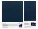 COCON Bettwäschegarnitur Perkal 160 x 210 / 65 x 100, Marineblau
