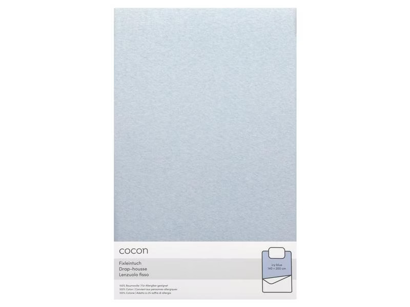 COCON Fixleintuch 140-160 x 200 cm, Eisblau