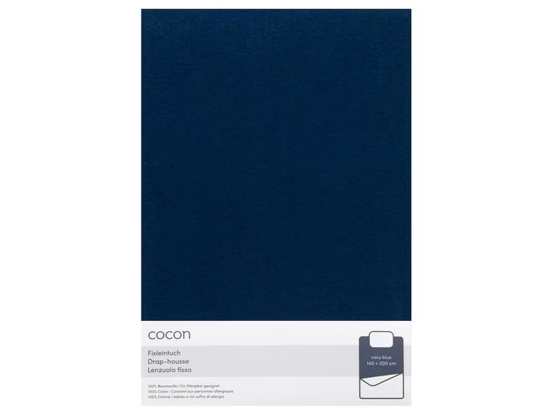 COCON Fixleintuch 140-160 x 200 cm, Marineblau