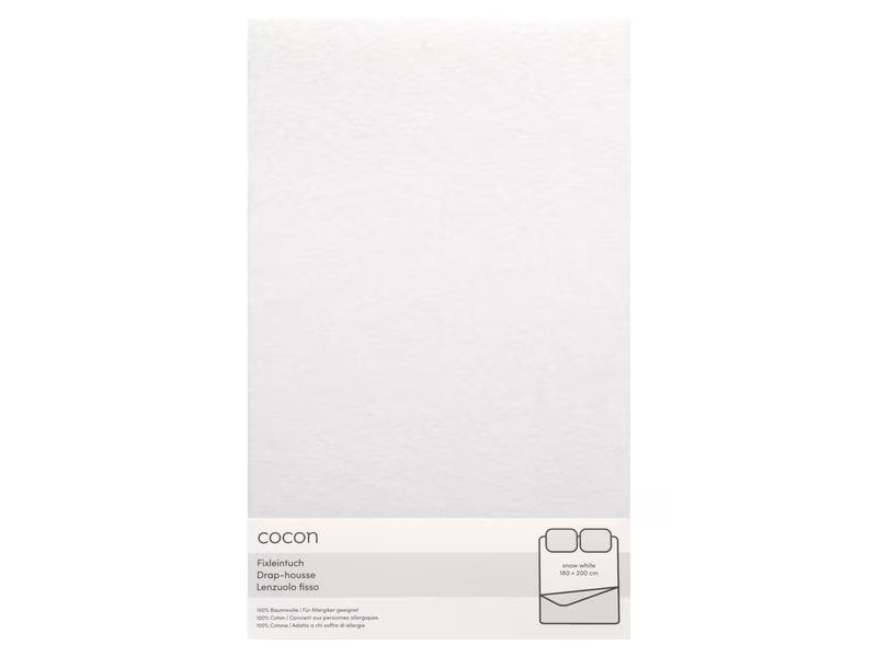 COCON Fixleintuch 180-200 x 200 cm, Edelweiss