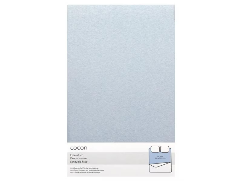 COCON Fixleintuch 180-200 x 200 cm, Eisblau