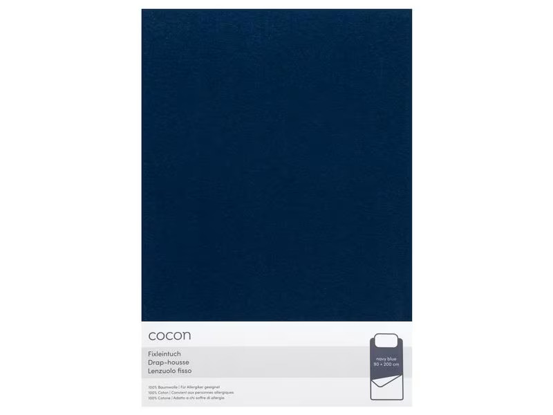 COCON Fixleintuch 90-100 x 200 cm, Marineblau