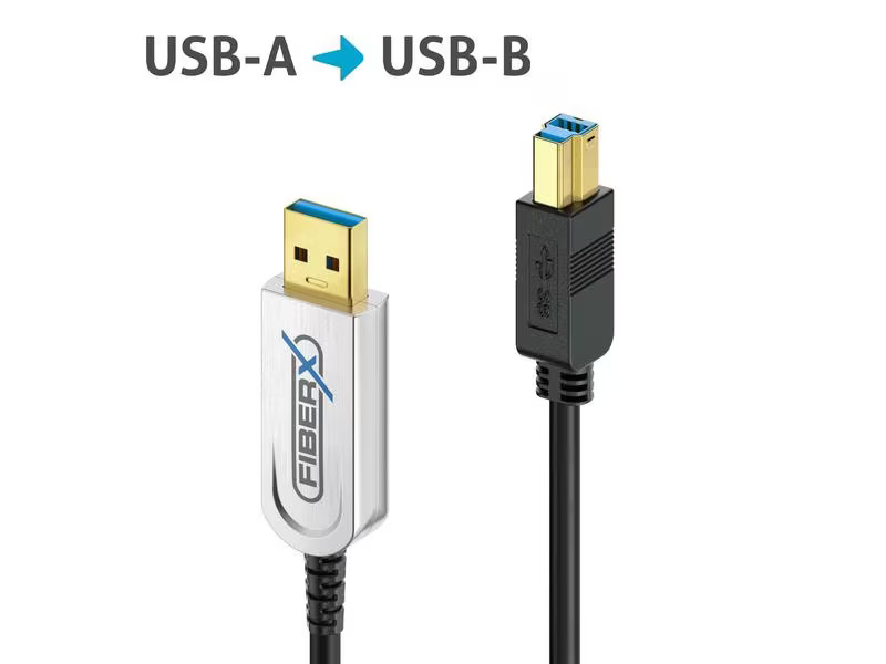 FiberX USB 3.1-Kabel FX-I645 AOC USB A - USB B 12 m