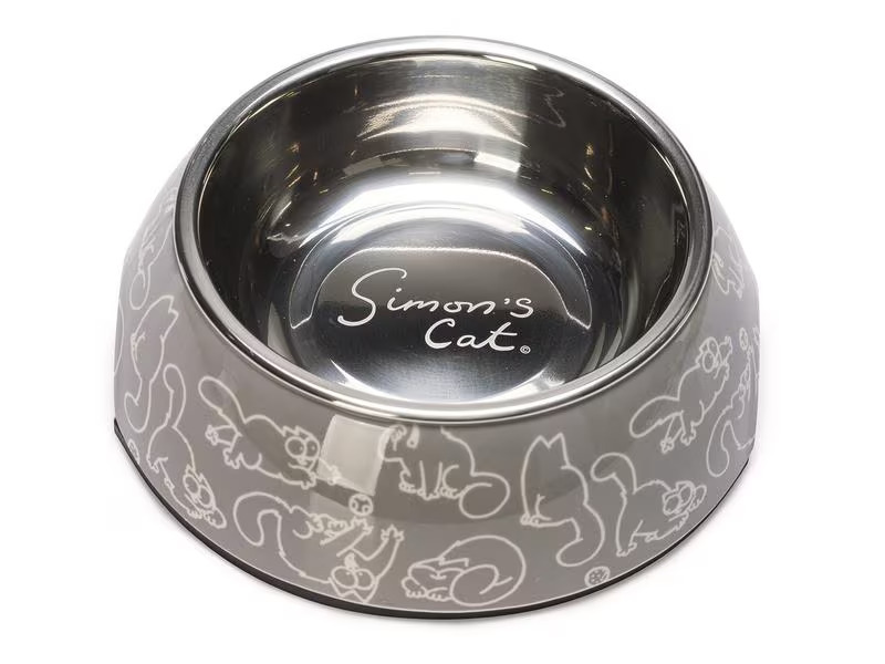 Simon's Cat Edelstahlnapf 160 ml, Dunkelgrau