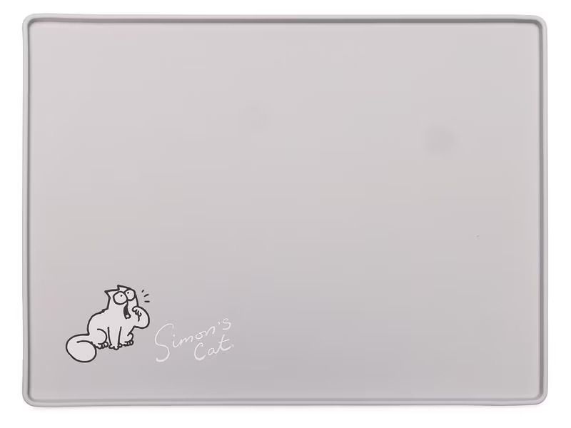 Simon's Cat Napfunterlage 40 x 30 x 1 cm, Hellgrau