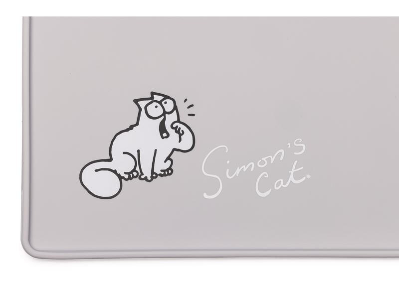 Simon's Cat Napfunterlage 40 x 30 x 1 cm, Hellgrau